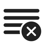 Text Change Reject SVG Icon